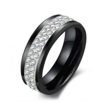 New design fashion cheap gold black diamond ceramic ring jewellery